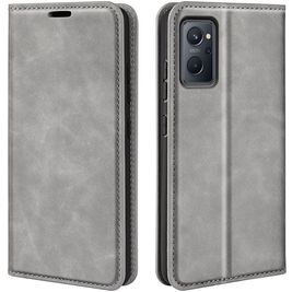 Mobigear Retro Slim OPPO A96 Hoesje Bookcase Portemonnee - Grijs Mobigear Retro Slim OPPO A96 Hoesje Bookcase Portemonnee - Grijs