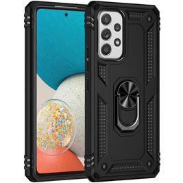 Mobigear Armor Ring Samsung Galaxy A53 Hoesje Hardcase Backcover Shockproof met Ringhouder - Zwart