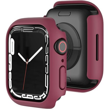 Mobigear Colors Dun Apple Watch - 45 mm Hardcase Hoesje - Bordeaux Rood