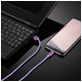Mobigear Nylon USB-A naar USB-C Kabel 2 Meter - Paars