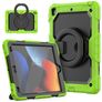 Mobigear RingGuard iPad 9 (2021) Hoes Hard Kunststof,Siliconen Backcover + Standaard - Groen