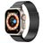 Mobigear Premium Loop Milanese Apple Watch Bandje Magneetsluiting - 42/41/40/38 mm - Zwart
