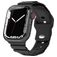 Mobigear Sport Armor Siliconen Apple Watch Bandje Druksluiting - 49/46/45/44 mm - Zwart