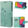 Mobigear Flowers Samsung Galaxy M53 Hoesje Bookcase Portemonnee - Groen