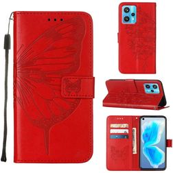 Mobigear Butterfly Realme 9 Pro Plus Hoesje Bookcase Portemonnee - Rood