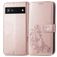 Mobigear Clover Google Pixel 6a Hoesje Bookcase Portemonnee - Roségoud