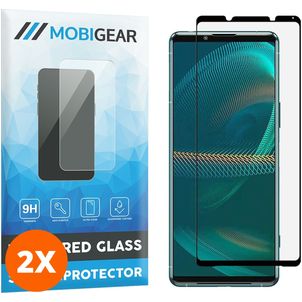 Mobigear Premium Sony Xperia 5 III Glazen Screenprotector - Case Friendly - Zwart (2-Pack)