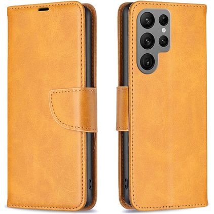 Mobigear Excellent Samsung Galaxy S25 Ultra Hoesje Bookcase Portemonnee - Cognac