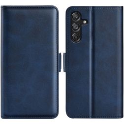 Mobigear Slim Magnet Samsung Galaxy M55 Hoesje Bookcase Portemonnee - Donkerblauw