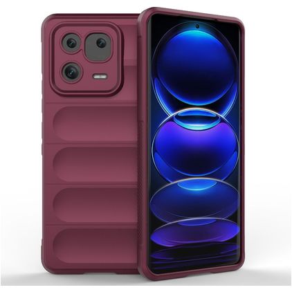 Mobigear Bumpy Xiaomi 13 Pro Hoesje Flexibel TPU Backcover - Bordeauxrood