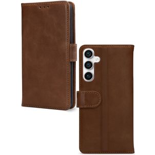 Mobilize Wallet Samsung Galaxy S23 FE Hoesje Echt Leer Bookcase Portemonnee - Bruin