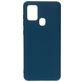 Mobiparts Samsung Galaxy A21s Siliconen Hoesje Backcover - Blueberry Blue