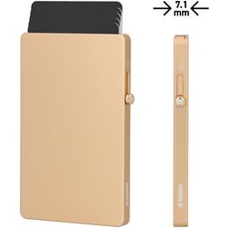 Valenta Cardprotector Aluminium Pasjeshouder - 5 Pasjes - MagSafe Compatible - Goud