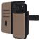 Mobiparts iPhone 17 Pro Max Hoesje Echt Leer Uitneembare 2in1 Bookcase Portemonnee - Taupe