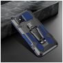 Mobigear Armor Stand iPhone 12 Pro Max Hoesje Hardcase Backcover Shockproof met Standaard - Zwart / Blauw
