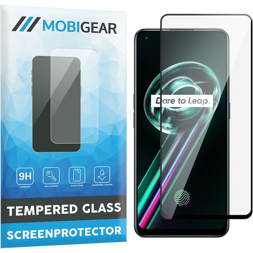 Mobigear Premium Realme 9 Pro Plus Glazen Screenprotector - Case Friendly - Zwart