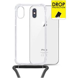 My Style Loop Doorzichtig iPhone XS Flexibel TPU Hoesje met koord - Transparant