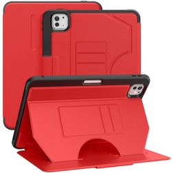 Mobigear Magnetic Folio iPad Pro 11 Inch (2024) Hoes Bookcase + Stylus Houder - Rood