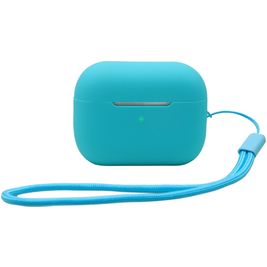 Mobigear Lanyard Apple AirPods Pro 2 Hoesje Flexibel Siliconen - Turquoise