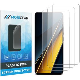 Mobigear POCO X6 Pro Screenprotector Folie - Case Friendly (3-Pack)