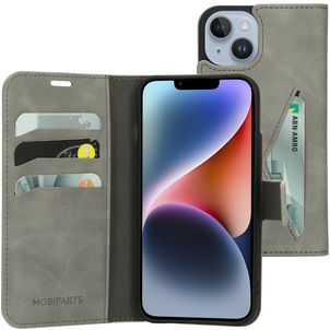 Mobiparts Classic Wallet iPhone 14 Hoesje Bookcase Portemonnee - Granite Grey