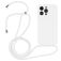 Mobigear Lanyard iPhone 15 Pro Siliconen Hoesje met koord - Wit