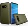 Mobigear Card Samsung Galaxy S10e Hoesje Hardcase Backcover Shockproof met Pasjeshouder - Legergroen