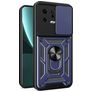 Mobigear Armor Ring Cam Slide Xiaomi 13 Hoesje Hardcase Backcover Shockproof met Ringhouder en Camera Slider - Blauw