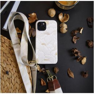 MIO Lanyard Universeel Telefoonkoord Verstelbaar - White Roses