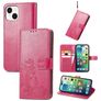 Mobigear Clover iPhone 15 Hoesje Bookcase Portemonnee - Magenta