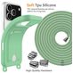 Mobigear Lanyard Card iPhone 17 Pro Max Siliconen Hoesje met koord en Pasjeshouder - Groen
