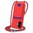 Mobigear Lanyard Card iPhone 17 Siliconen Hoesje met koord en Pasjeshouder - Rood