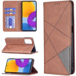 Mobigear Rhombus Slim Samsung Galaxy M52 Hoesje Bookcase - Bruin