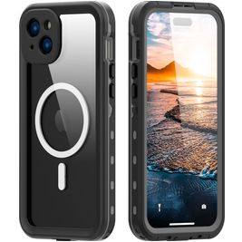 RedPepper Waterproof iPhone 15 Plus Waterdicht MagSafe Hoesje Hardcase Backcover Shockproof - Zwart