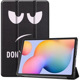 Mobigear Tri-Fold Samsung Galaxy Tab S6 Lite Hoes Bookcase - Do Not Touch