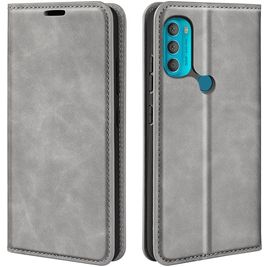 Mobigear Retro Slim Motorola Moto G71 5G Hoesje Bookcase Portemonnee - Grijs