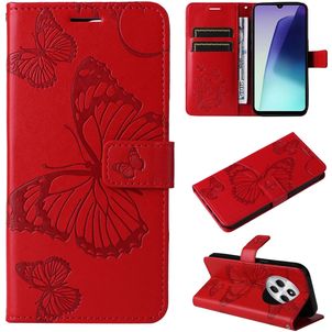 Mobigear Butterfly Xiaomi Redmi 14C Hoesje Bookcase Portemonnee - Rood