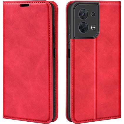 Mobigear Retro Slim OPPO Reno 8 5G Hoesje Bookcase Portemonnee - Rood