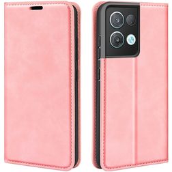 Mobigear Retro Slim OPPO Reno 8 Pro 5G Hoesje Bookcase Portemonnee - Roze