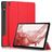 Mobigear Tri-Fold Samsung Galaxy Tab S9 Plus Hoes Bookcase + Stylus Houder - Rood