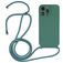 Mobigear Lanyard iPhone 15 Pro Max Siliconen Hoesje met koord - Groen Mobigear Lanyard iPhone 15 Pro Max Siliconen Hoesje met koord - Groen