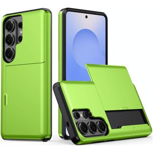Mobigear Card Samsung Galaxy S26 Ultra Hoesje Hardcase Backcover Shockproof met Pasjeshouder - Groen