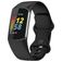 Mobigear Sport Dual Siliconen Fitbit Charge 5 Bandje Druksluiting - Zwart
