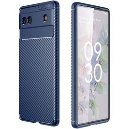 Mobigear Racing Google Pixel 6a Hoesje Flexibel TPU Backcover - Blauw