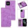 Mobigear Wallet iPhone 12 Pro Hoesje Uitneembare 2in1 Bookcase Portemonnee - Paars