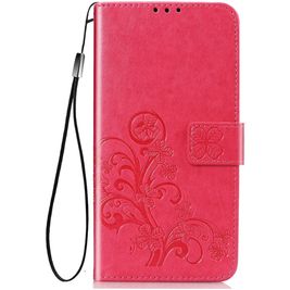 Mobigear Clover Samsung Galaxy A21s Hoesje Bookcase Portemonnee - Roze
