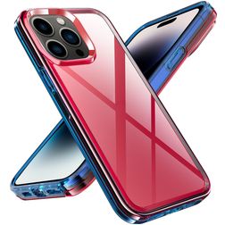 Mobigear Crystal iPhone 14 Pro Hoesje Hardcase Backcover - Transparant / Rood