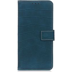 Mobigear Croco LG K61 Hoesje Bookcase Portemonnee - Groen