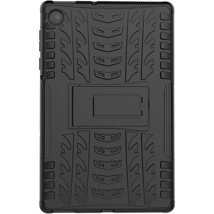 Mobigear Tire Lenovo Tab M10 Plus Hardcase Backcover + Standaard - Zwart