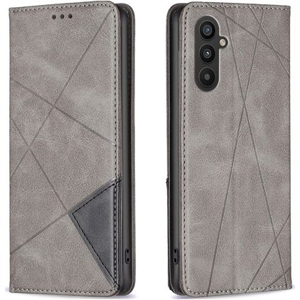 Mobigear Rhombus Slim Samsung Galaxy A24 Hoesje Bookcase - Grijs